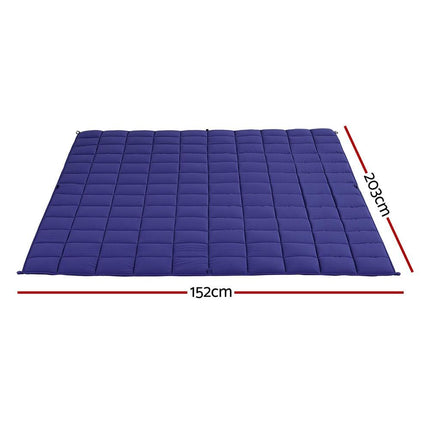 Giselle Bedding Weighted Blanket 11KG Kids Adults Heavy Gravity Relax Calm Blue.