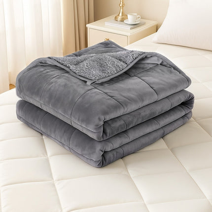 Giselle Bedding Weighted Blanket Fleece Sherpa Heavy Blanket 4.5KG.