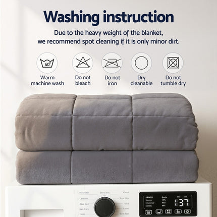 Giselle Bedding Weighted Blanket Fleece Sherpa Heavy Blanket 4.5KG.