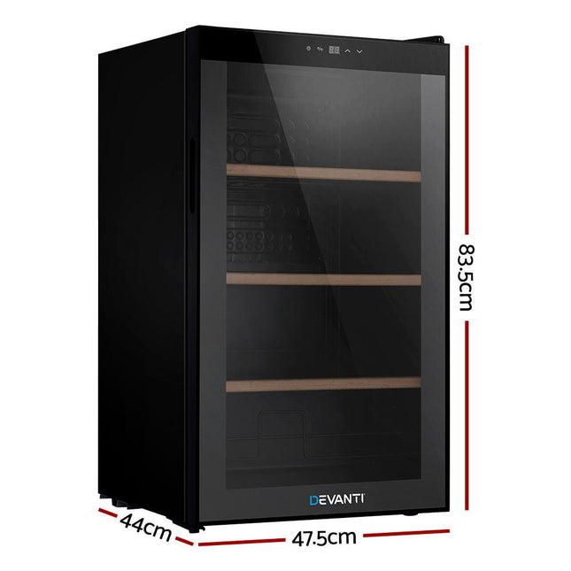 Devanti Wine Fridge Cooler 34 Bottles.