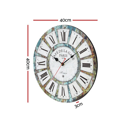 Artiss 40CM Wall Clock Rustic Design.
