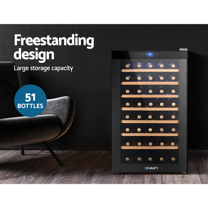 Devanti Wine Fridge Cooler 51 Bottles.