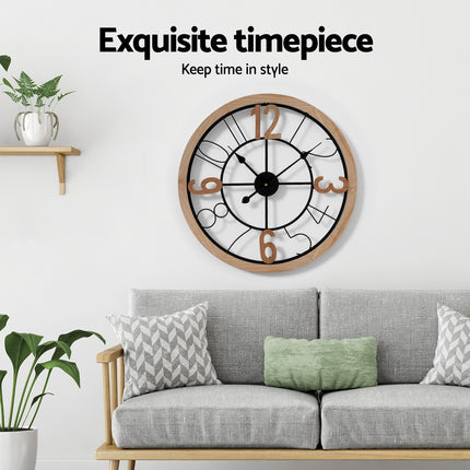 Artiss 60CM Wall Clock Wooden.