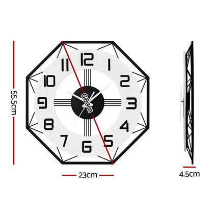 Artiss 60CM Wall Clock Wooden.