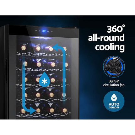 Devanti Wine Fridge Cooler 28 Bottles.