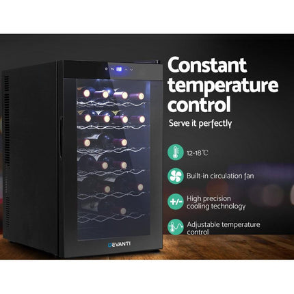 Devanti Wine Fridge Cooler 28 Bottles.