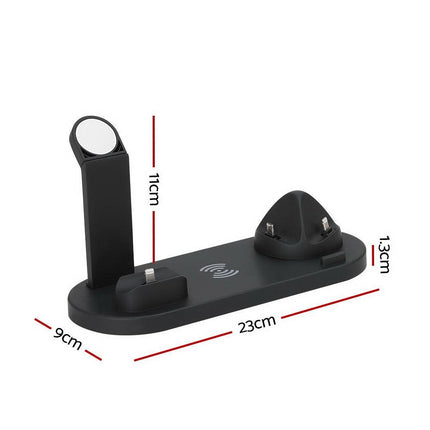 Devanti 4-in-1 Wireless Charger Dock Multi-function Charging Station for Phone.