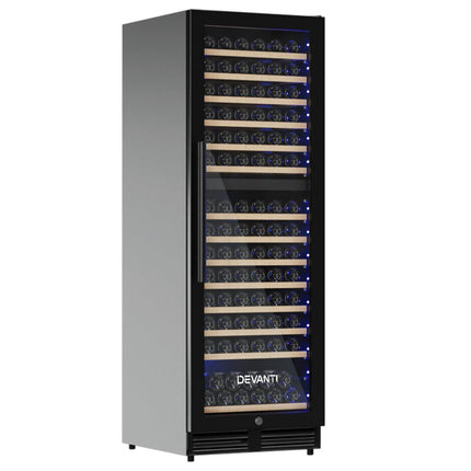 Devanti Wine Fridge Cooler Dual Zone 154 Bottles.