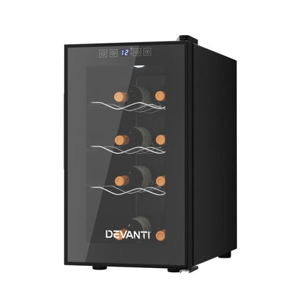 Devanti Wine Fridge Cooler 8 Bottles.