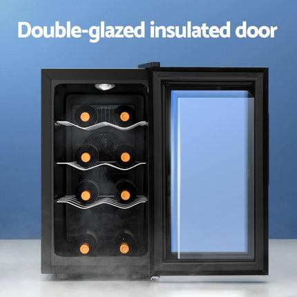 Devanti Wine Fridge Cooler 8 Bottles.