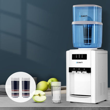 Devanti Water Cooler Dispenser Bench Top 22L w/2 Filter.