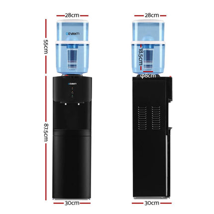 Devanti Water Cooler Dispenser Stand 22L Bottle Black.
