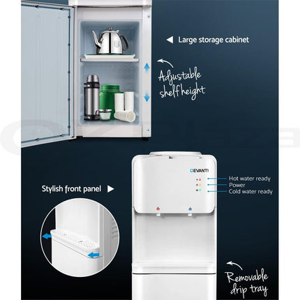 Devanti Water Cooler Dispenser Stand 22L Bottle White.
