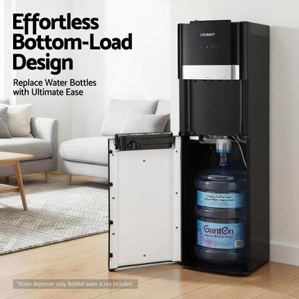 Devanti 3 Taps Water Cooler Dispenser Bottom Loading Dispenser Chiller Filter Purifier.