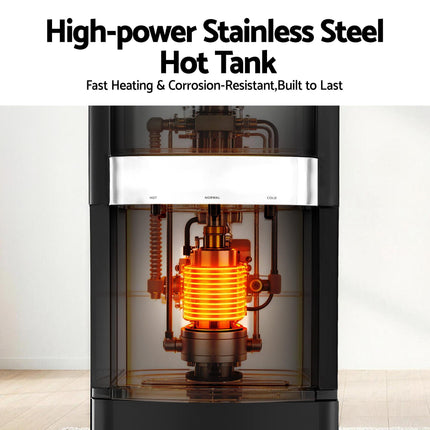 Devanti 3 Taps Water Cooler Dispenser Bottom Loading Dispenser Chiller Filter Purifier.