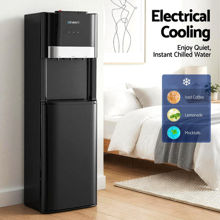 Devanti 3 Taps Water Cooler Dispenser Bottom Loading Dispenser Chiller Filter Purifier.