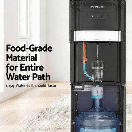 Devanti 3 Taps Water Cooler Dispenser Bottom Loading Dispenser Chiller Filter Purifier.