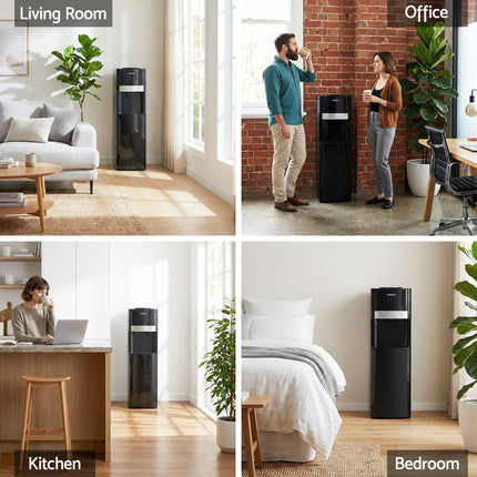 Devanti 3 Taps Water Cooler Dispenser Bottom Loading Dispenser Chiller Filter Purifier.