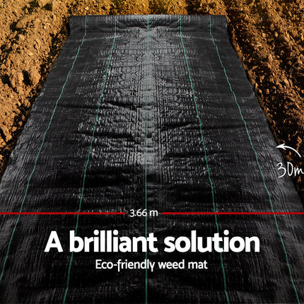 Instahut 3.66x30m Weed Mat Weedmat Control Plant.