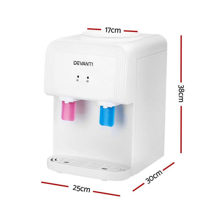 Devanti Water Cooler Dispenser Bench Top White.