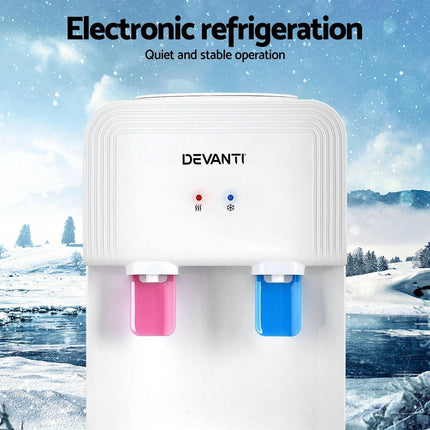 Devanti Water Cooler Dispenser Bench Top White.