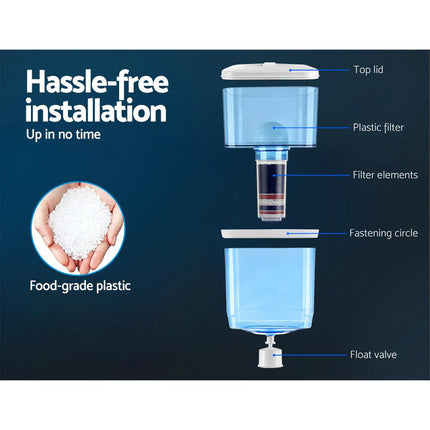 Devanti Water Cooler Dispenser 22L Filter Bottle.