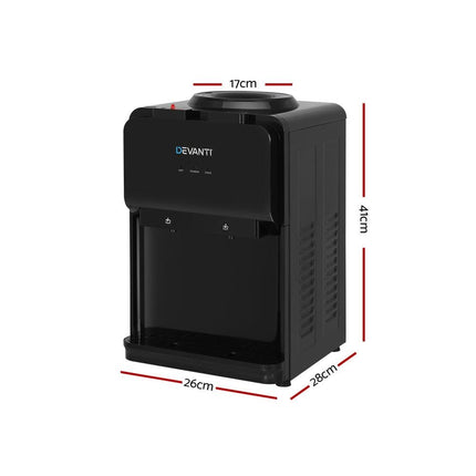 Devanti Water Cooler Dispenser Bench Top Black.