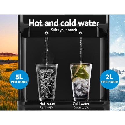 Devanti Water Cooler Dispenser Bench Top Black.