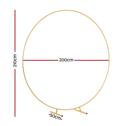 2M Round Backdrop Stand Wedding Background Decoration Party Flower Balloon Display.