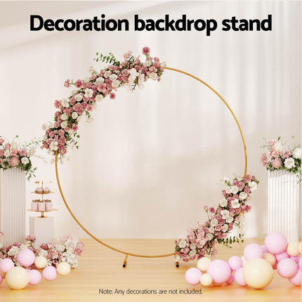 2M Round Backdrop Stand Wedding Background Decoration Party Flower Balloon Display.