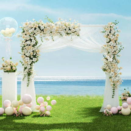 2M Backdrop Stand Wedding Background Decoration Party Flower Balloon Display Golden.