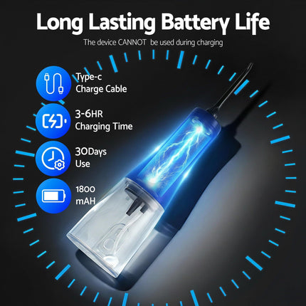 Devanti Cordless Water Flosser Dental Oral Irrigator Black.