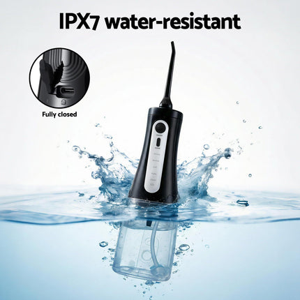 Devanti Cordless Water Flosser Dental Oral Irrigator Black.