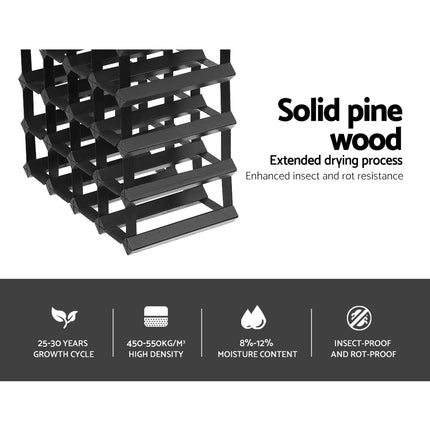 Artiss Wine Rack 20 Bottle Black.