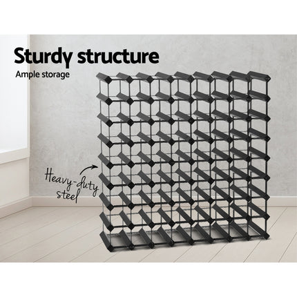 Artiss Wine Rack 72 Bottle Black.