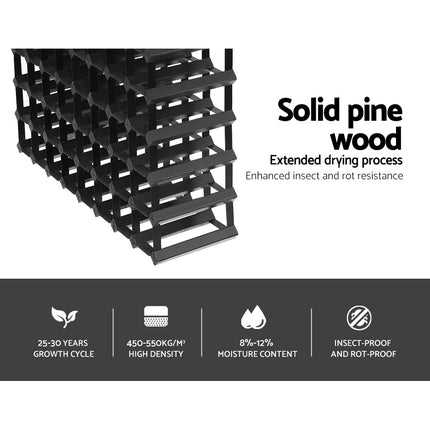 Artiss Wine Rack 72 Bottle Black.
