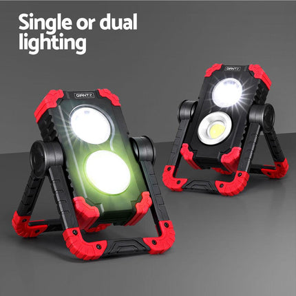 Giantz Work Light Rechargeable Torch USB Cordless LED Lamp Rotation Folding.
