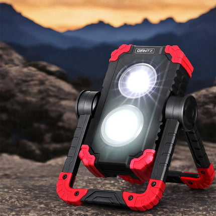 Giantz Work Light Rechargeable Torch USB Cordless LED Lamp Rotation Folding.