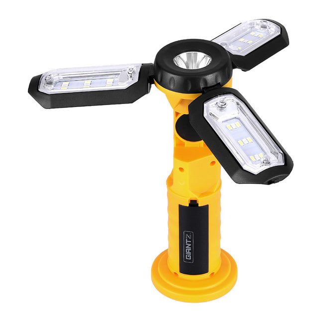 Giantz Work Light Rechargeable USB Cordless LED Lamp Hook Rotation Folding.