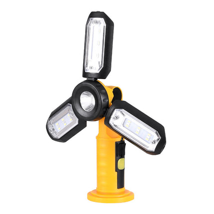 Giantz Work Light Rechargeable USB Cordless LED Lamp Hook Rotation Folding.
