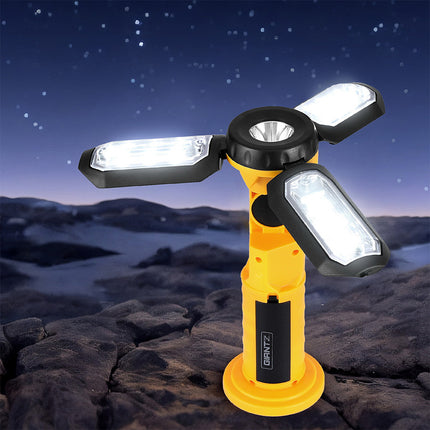 Giantz Work Light Rechargeable USB Cordless LED Lamp Hook Rotation Folding.