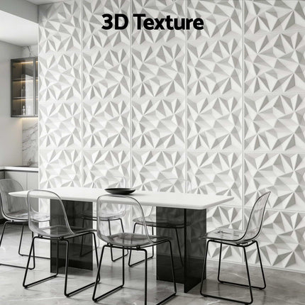 Artiss 3D Wall Panels Diamond PVC Decorative Panels 50x50cm Set of 15 Feature Wall.