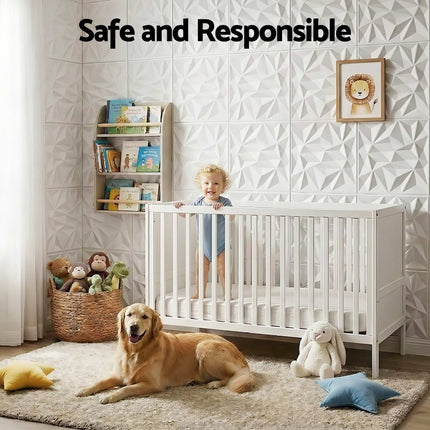 Artiss 3D Wall Panels Diamond PVC Decorative Panels 50x50cm Set of 15 Feature Wall.