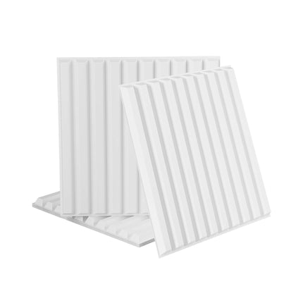 Artiss 3D Wall Panels Vertical PVC Decorative Panels 50x50cm Set of 15 Feature Wall Vert.