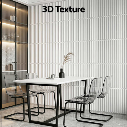Artiss 3D Wall Panels Vertical PVC Decorative Panels 50x50cm Set of 15 Feature Wall Vert.
