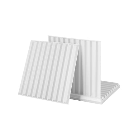 Artiss 3D Wall Panels Vertical PVC Decorative Panels 50x50cm Set of 15 Feature Wall Vert.