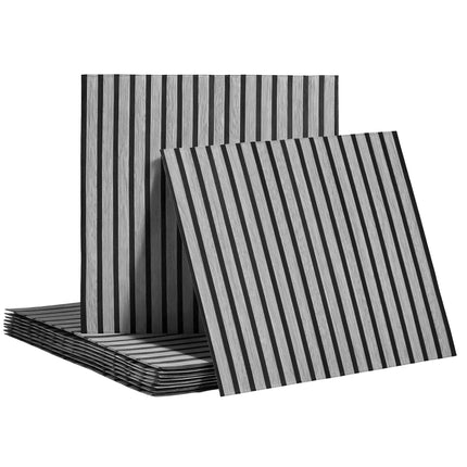 Artiss 10PCS Peel and Stick Wall Panels Tiles 68X68CM Self Adhesive for Home Office Studio Grey.