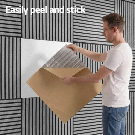 Artiss 10PCS Peel and Stick Wall Panels Tiles 68X68CM Self Adhesive for Home Office Studio Grey.