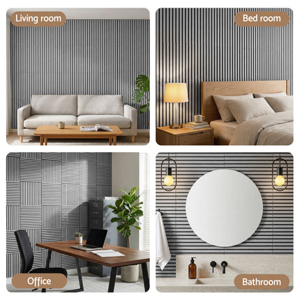 Artiss 10PCS Peel and Stick Wall Panels Tiles 68X68CM Self Adhesive for Home Office Studio Grey.