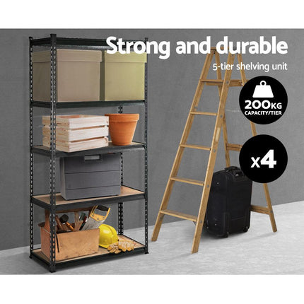 Giantz 4x1.8M Garage Shelving Warehouse Rack Pallet Racking Storage Charcoal.
